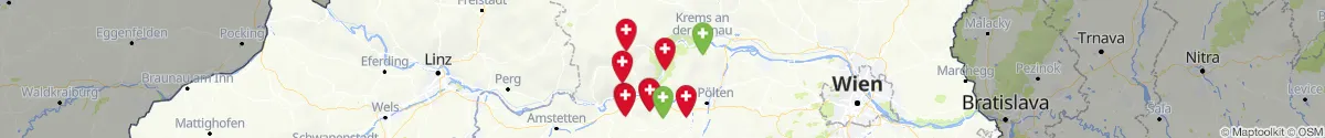 Kartenansicht für Apotheken-Notdienste in der Nähe von Maria Laach am Jauerling (Krems (Land), Niederösterreich)